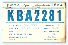 CB Radio QSL Card 1962 KBA-2281 YMCA Lynn Massachusetts Postcard F1 picture