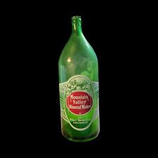 Mountain Valley Mineral Water Bottle Half Gallon Hot Springs Arkansas Green picture