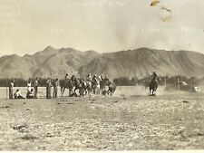 T8 RPPC Photo Postcard Cowboy Action Shot Roping Cattle 1910-30's picture