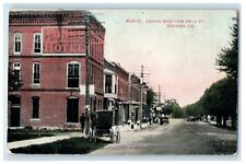 1908 Main Street Looking West From Smith St. Kewanna Indiana IN Antique Postcard picture