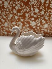 Vintage Goebel Swan Planter Vase Cream Porcelain Figurine W. Germany  picture