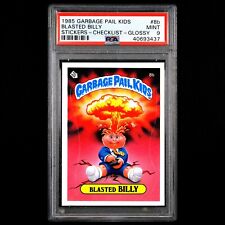 1985 Garbage Pail Kids 🔥 Blasted Billy #8b OS1 Glossy Checklist 🔥 PSA 9 MINT picture