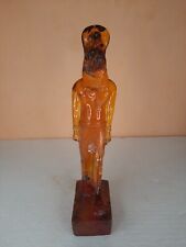 ANTIQUE ANCIENT EGYPTIAN AMBER Percious Sekhmet Statue with Magic Hieroglyphic picture