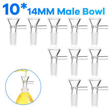10x 14MM Male Glass Bowl For Water Pipe Hookah Bong Replacement Head - US Prime picture