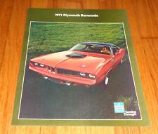 Original 1971 Plymouth Barracuda Sales Brochure Catalog Cuda Gran Coupe picture