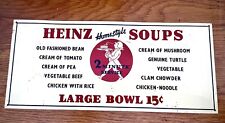 Vintage Heinz Home style Soups Tin Sign 15 Cent Advertising picture