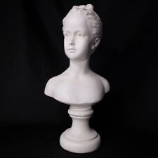 Bust Young Girl White Bisque Porcelain 16