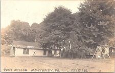 RPPC Monterey Pennsylvania Post Office & Town Scene 1912 picture