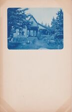 C. 1910 Old House Cyanotype Real Photo RPPC Postcard picture
