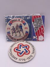 American Revolution Bicentennial Historic Collectible Huge Pin Brooches Vintage picture