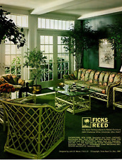 1981 FICKS REED RATTAN CHAIRS PRINT AD, HENRY OLKO DESIGN PRINT AD picture