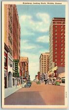 Broadway Looking North, Wichita, Kansas - Postcard picture