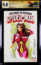 SPECTACULAR SPIDER-MAN #1 CGC SS 9.8 SPIDER-WOMAN ORIGINAL ART SKETCH MARY JANE picture