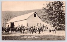 c1940s Jug End Barn Horse Riders Vintage Egremont Massachusetts MA Postcard picture