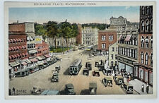 Exchange Place Waterbury CT Connecticut - Antique Automobiles Vintage Postcard picture