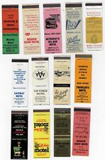 Lot of 13 FS Empty Matchbook Covers New York State Restaurants Motels Bank Shops picture