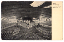 Ocean Grove New Jersey c1908 Auditorium, interior view, organ, U. S. Flag picture