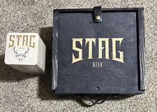 RARE Stag Session Beer New Discontinued Logo Design Box Hat Coasters Promotional picture