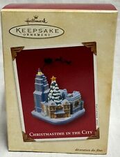 2003 HALLMARK ORNAMENT CHRISTMASTIME IN THE CITY SANTA FLYING REINDEER IN BOX picture