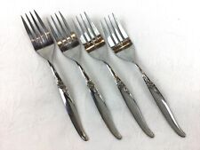 ONEIDA La Rose 4 Salad FORKS Wm A Rogers 8.5” Gently Used Condition Glossy picture