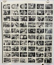 1989 Three Stooges Series Two Red Back Uncut Trading Card Sheet of 60 Cards FTCC picture