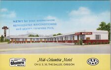 Dalles, OR: Mid-Columbia Motel - Vintage Wasco County, Oregon Postcard picture