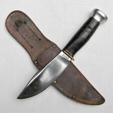 MARBLE'S USA 1920-1923 large-nut WOODCRAFT Hunter-Skinner knife, original sheath picture