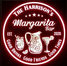 Custom Margarita Bar LED Sign Personalized Home bar pub Lighted non neon tequila picture