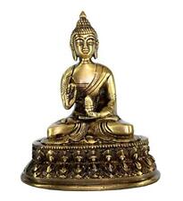 Esplanade Brass Buddha Meditating Buddha Showpiece Statue Figurine Murti picture