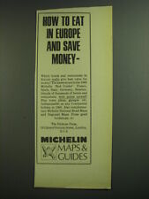 1968 Michelin Maps & Guides Ad - How to eat in Europe and save money picture