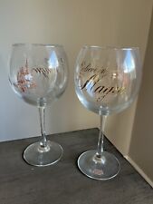 DISNEY Goblet Wine Glass- Believe in Magic- Castle 16 oz Authentic Disney Merch picture