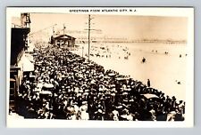 Atlantic City NJ-New Jersey RPPC, Hubin's Post Card Store Advertising Postcard picture