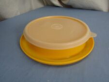 Vintage Tupperware 1317 Little Diner Bowl Yellow Clear Lid picture