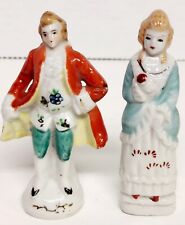 Vinatge Porcelain Victorian Couple man & woman Figurines Made in Japan  picture