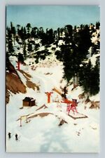 Sierra Nevada CA-California, Ski Lifts, Winter Scene Vintage Souvenir Postcard picture