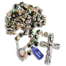 St. Padre Pio Rosary Blessed By Pope with 2nd class relic Ex-Indumentis picture