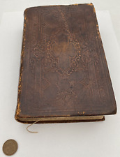 Antique 1866 Holy Bible New Testament New York Bible Society - Heart bookmark picture
