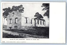 Prairie Du Chien Wisconsin Postcard Ruins Old Fort Crawford Historic Field 1905 picture