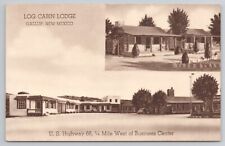Log Cabin Lodge Route 66 Gallup New Mexico NM 1950s Postcard Motel Sepia picture