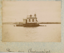 Norway, Oslo, Christiania, lighthouse in the fjord vintage albumen print,Photos  picture