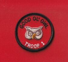GOOD OL OWL Round Patrol Patch Wood Badge Course Cub Boy Scout beads BSA picture