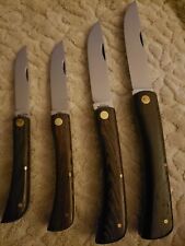 IHER INOX 4 Vintage Folding Knives, Wooden Handles, Spain NOS picture