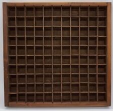 Vintage 110 Space Thimble Display Shadow Box Wall Rack Wooden 18”x17.5” picture