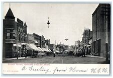 c1905 Street Scene Wagon Carriage Dirt Road Arch Spring Valley Minnesota Postcar picture