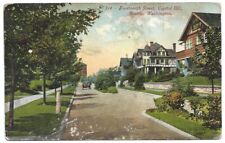 1913 Seattle Washington Fourteenth Street View Capital Hill Car Vintage Postcard picture