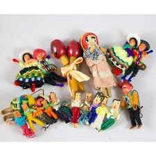Lot of Handmade Miniature Latin American Dolls Worry Dolls Maracas Pins AS IS picture