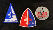 3 x Northrop Patches:  T-38 Talon, F-5 Freedom Fighter and F-20 Tigershershark  picture