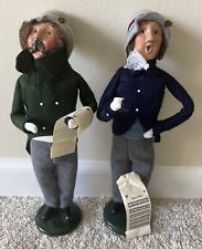 Lot Of 2 Vintage 1990 & 1992 Byers Choice The Carolers Singing Gentlemen Man picture