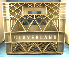 MILK CRATE - CLOVERLAND DAIRY, BALTIMORE MD - HARD PLASTIC GRAY W/ WHITE PAINT picture