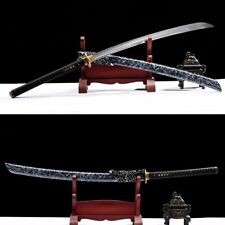 Handmade Japanese Sword T10 Steel Clay Tempered Nagamaki Sharp Blade Full Tang picture